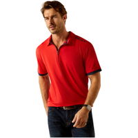 Mens Bandera 1/4 Zip Short Sleeve Polo Shirt